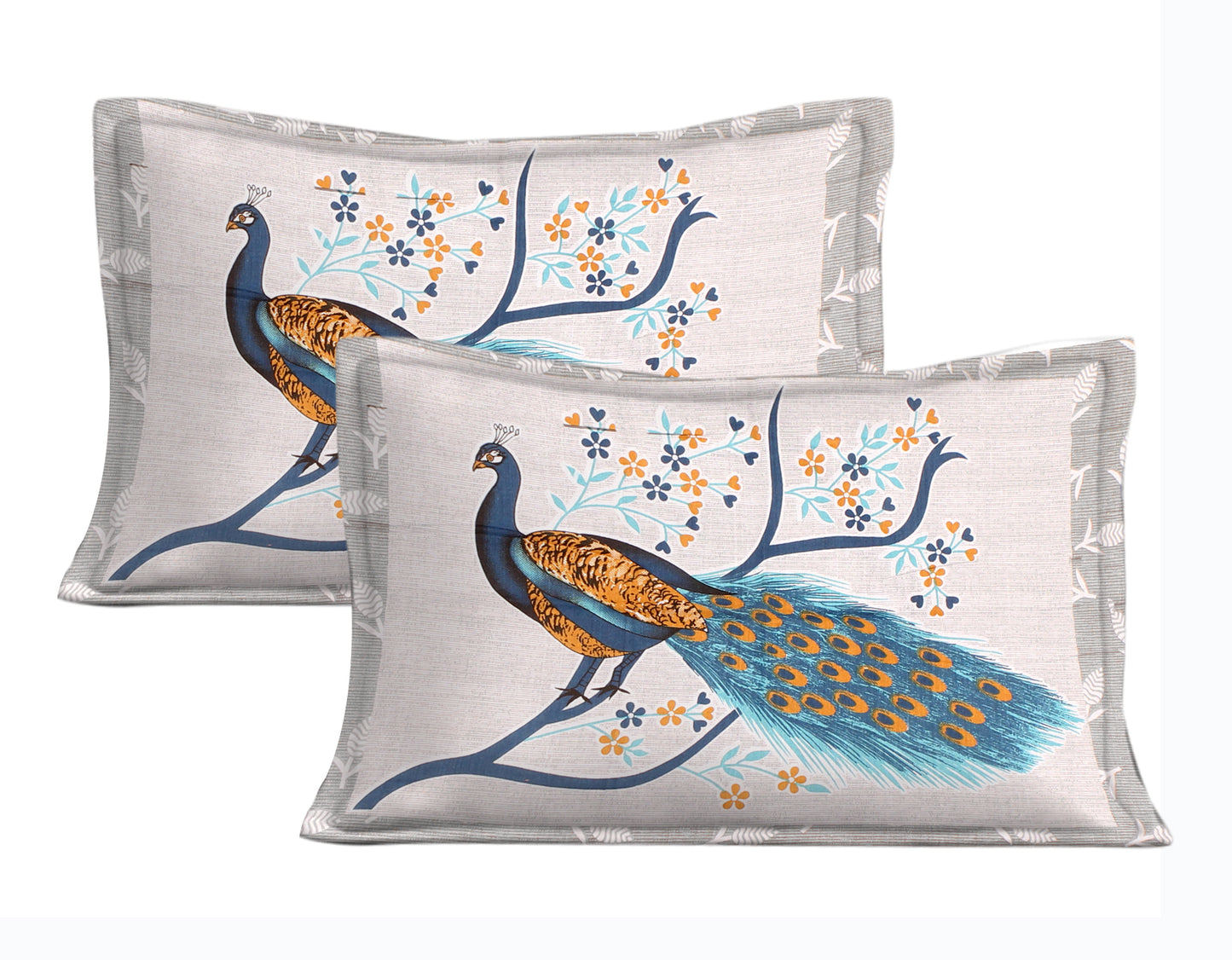 100% Cotton Bedsheet 280-TC Cotton Queen Size Bedsheet With 2 Pillow Cover Set