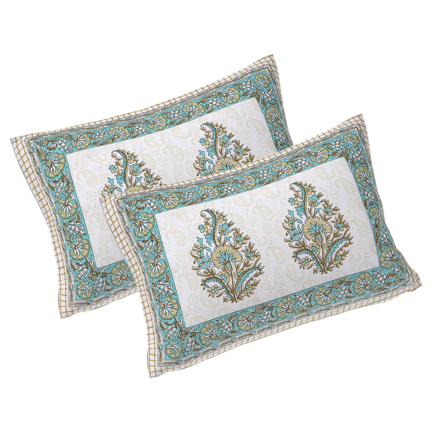 100% Cotton King Size Bedsheet with 2 Pillow Cover