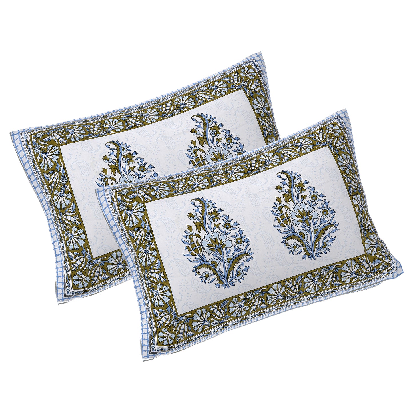 100% Cotton King Size Bedsheet with 2 Pillow Cover