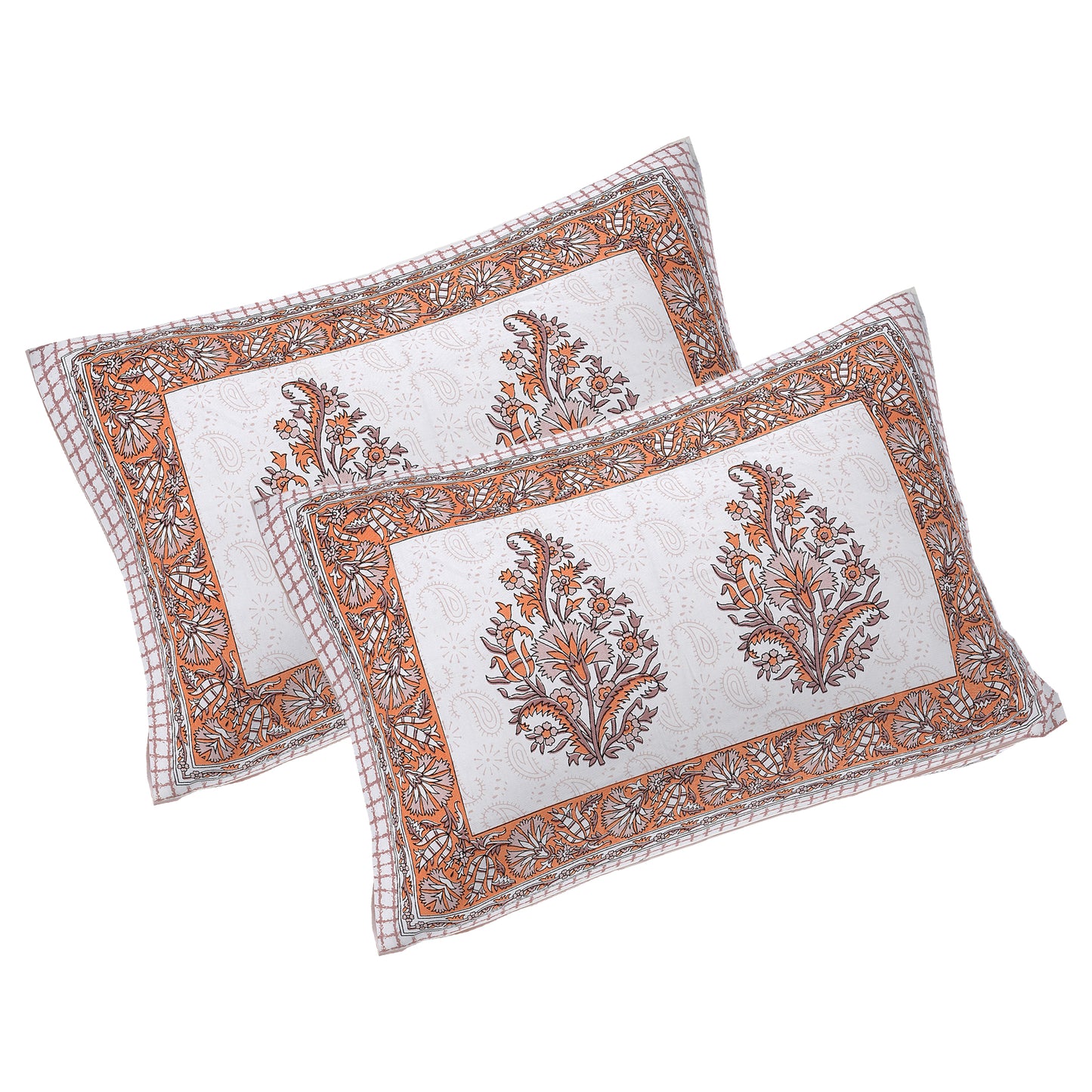 100% Cotton King Size Bedsheet with 2 Pillow Cover
