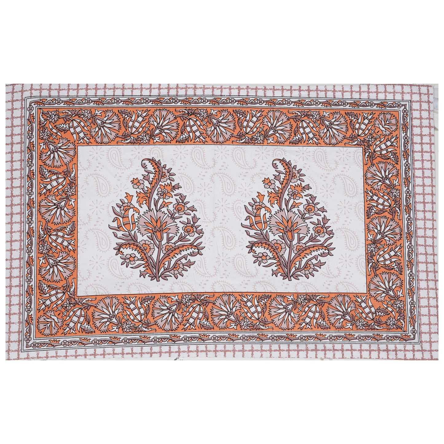 100% Cotton King Size Bedsheet with 2 Pillow Cover