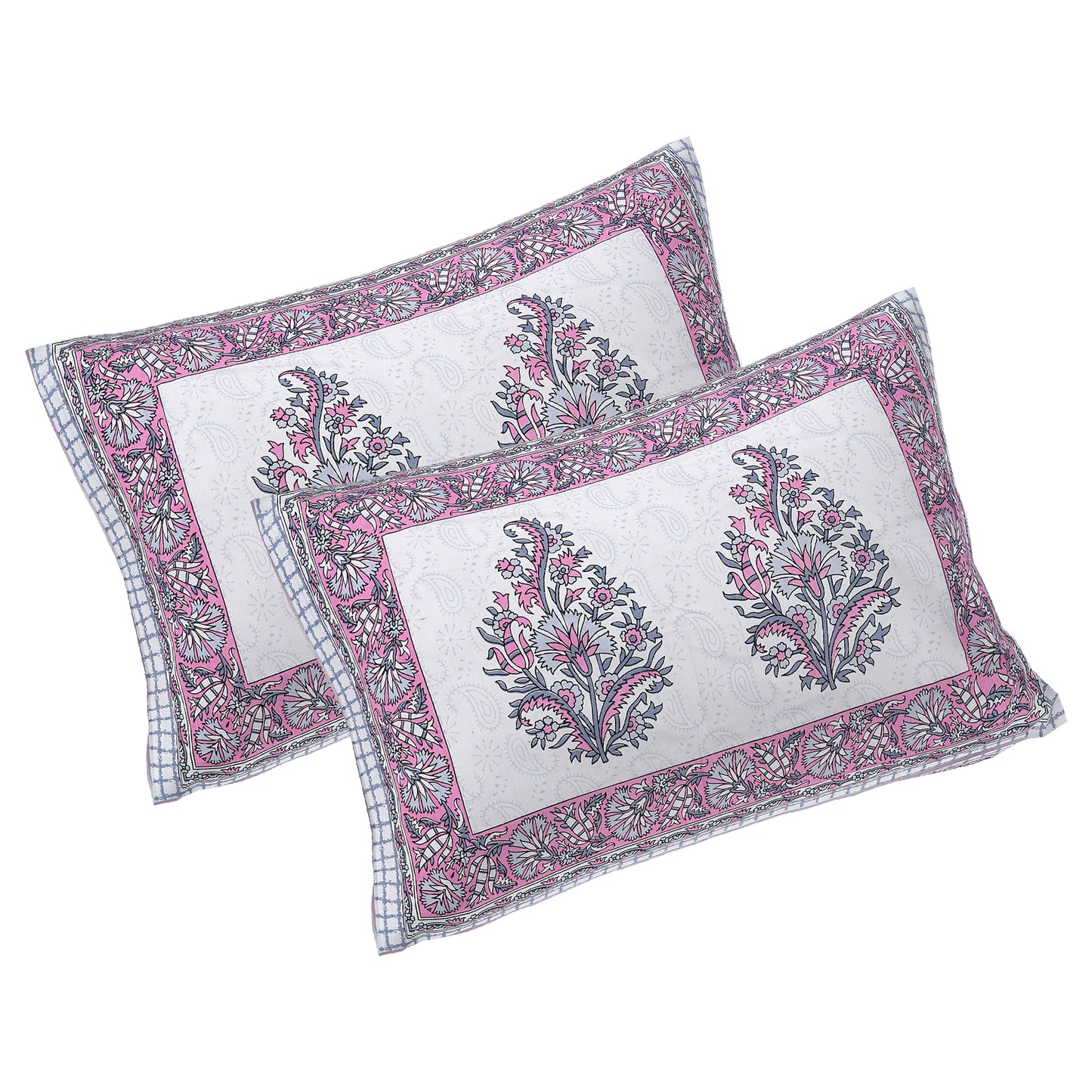 100% Cotton King Size Bedsheet with 2 Pillow Cover