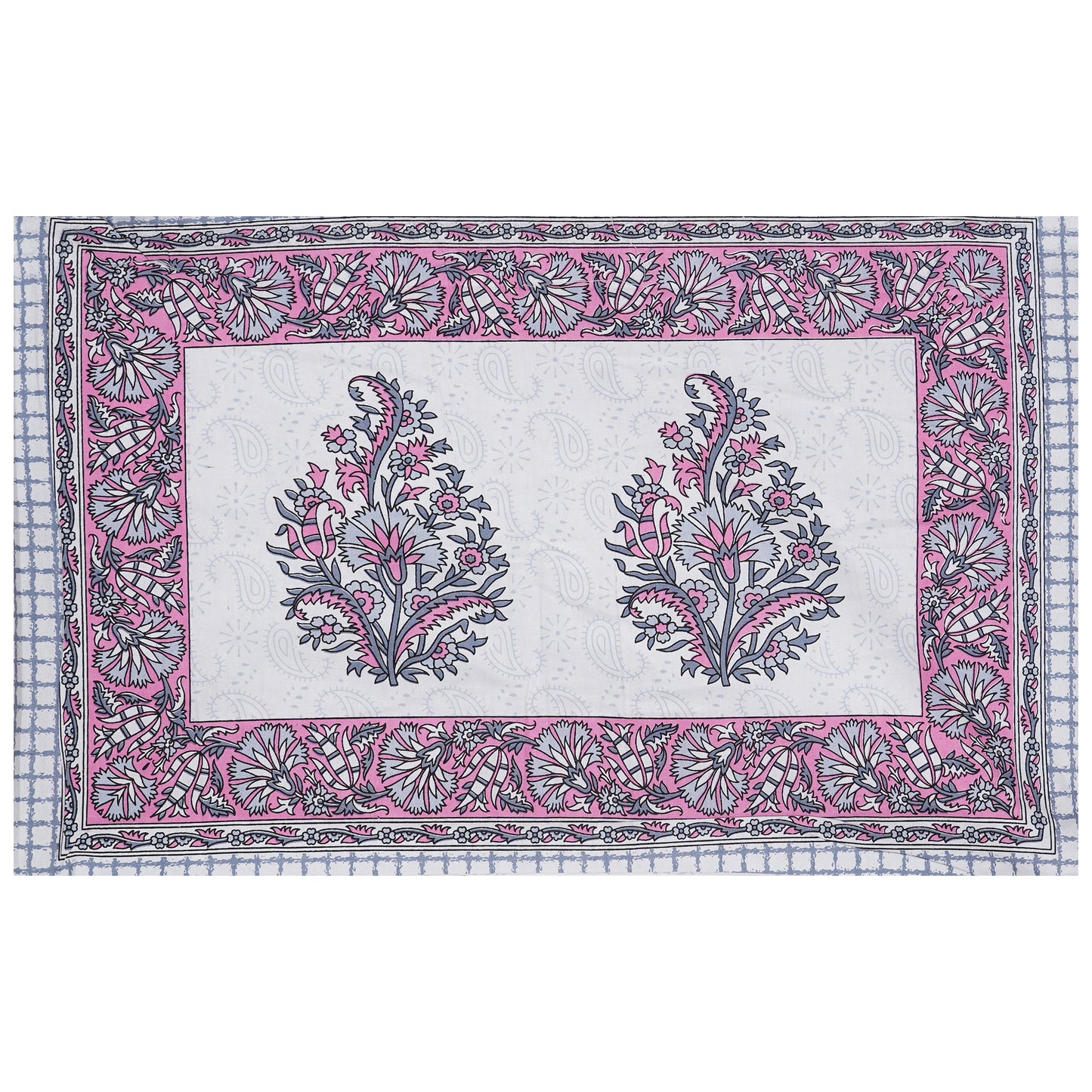 100% Cotton King Size Bedsheet with 2 Pillow Cover