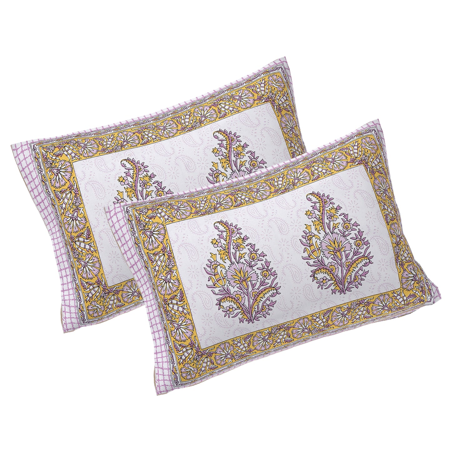 100% Cotton King Size Bedsheet with 2 Pillow Cover
