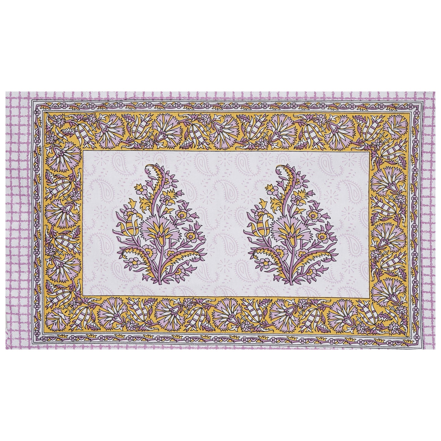 100% Cotton King Size Bedsheet with 2 Pillow Cover