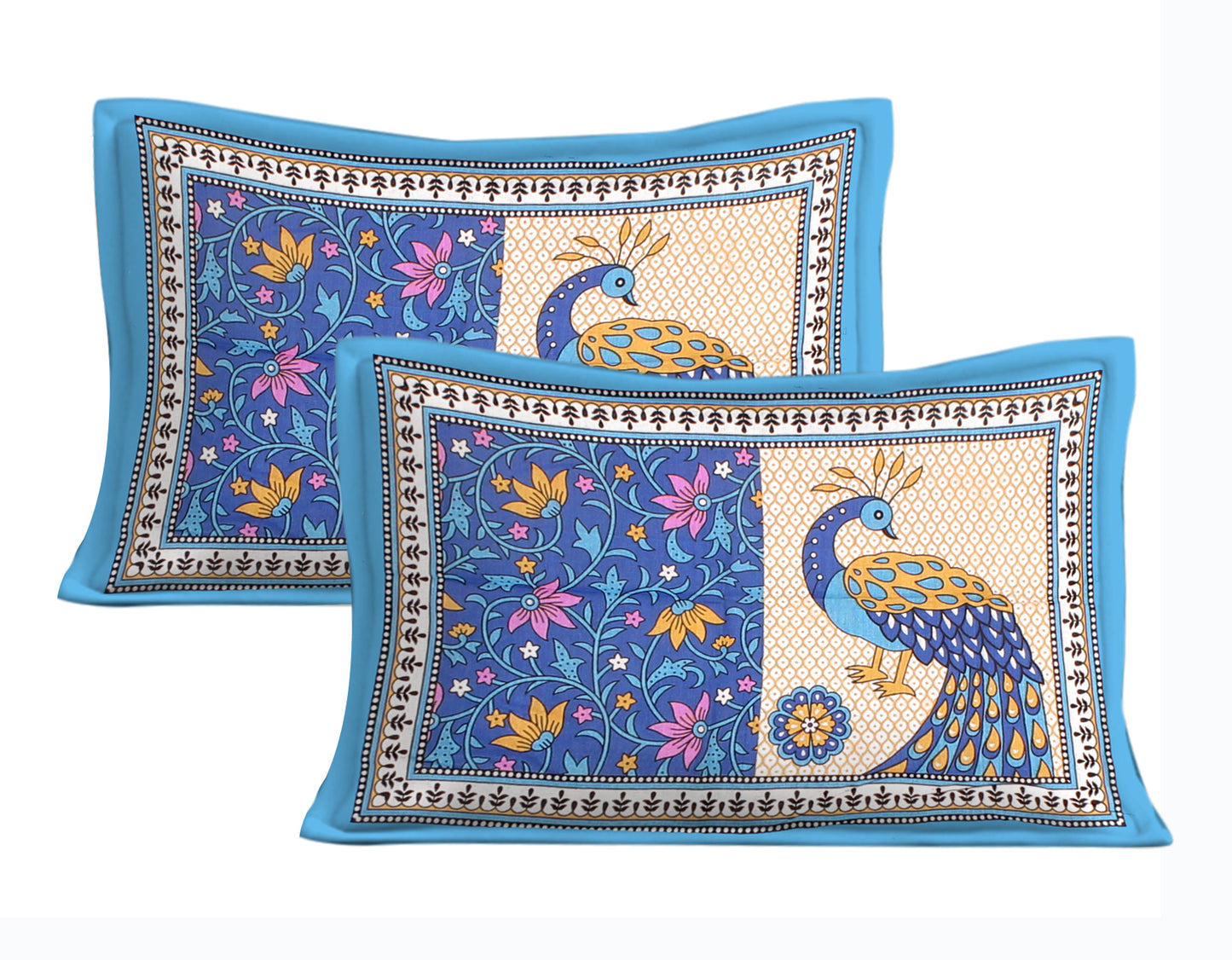 Bedsheet 100% Cotton Queen Size Bedsheet With 2 Pillow Cover Set
