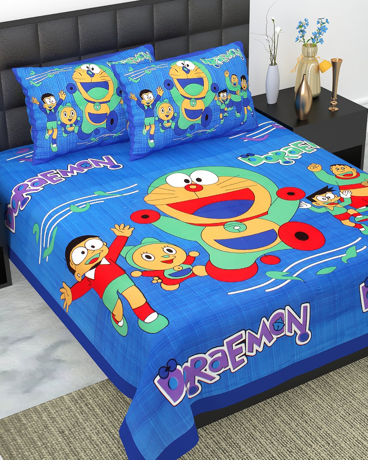 Trendy Bedsheet 100% Cotton Queen Size Bedsheet With 2 Pillow Cover Set