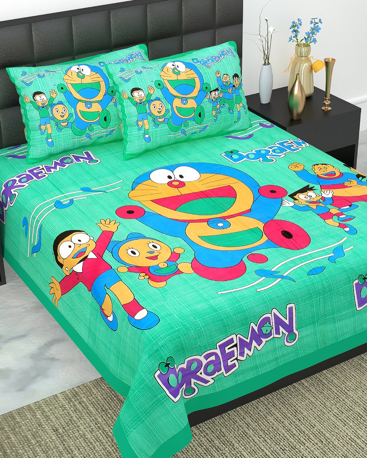 Trendy Bedsheet 100% Cotton Queen Size Bedsheet With 2 Pillow Cover Set