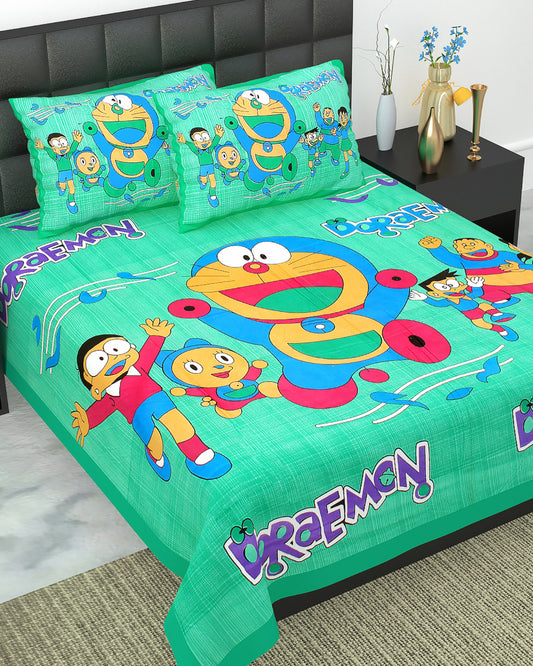 Trendy Bedsheet 100% Cotton Queen Size Bedsheet With 2 Pillow Cover Set