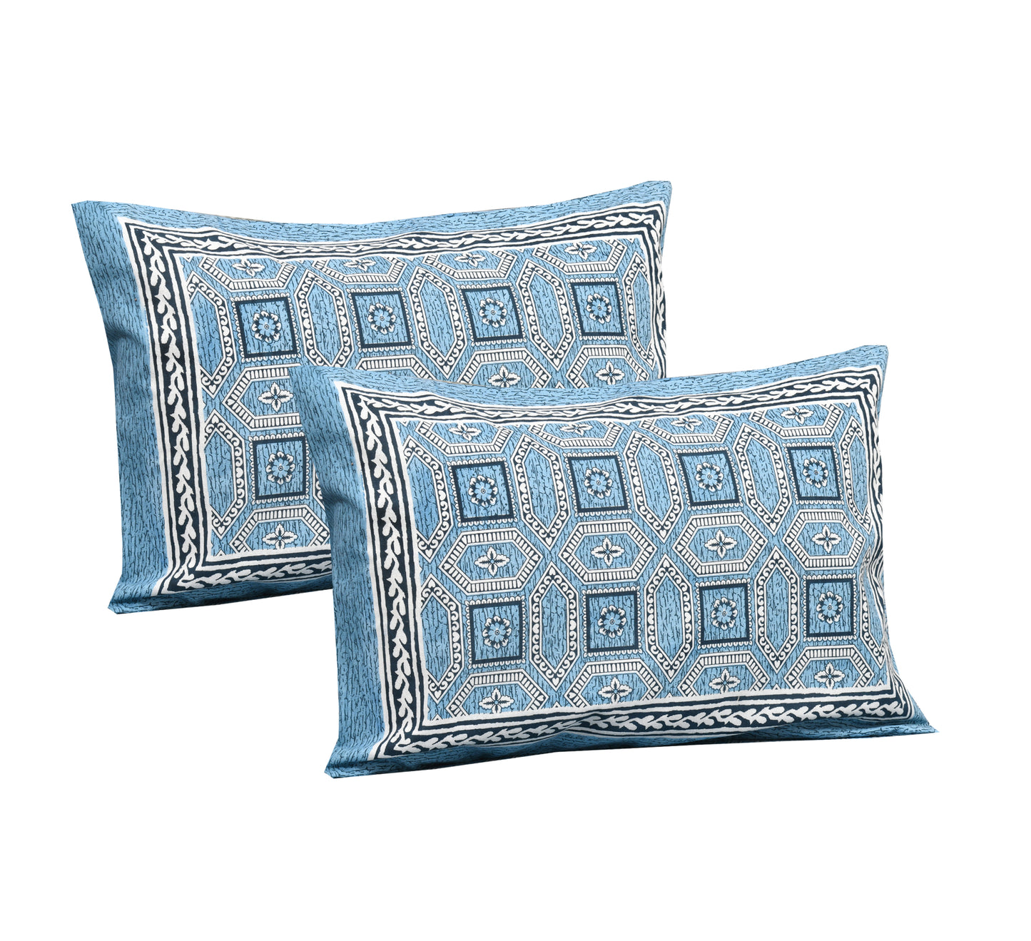 100% Cotton King Size Bedsheet with 2 Pillow Cover