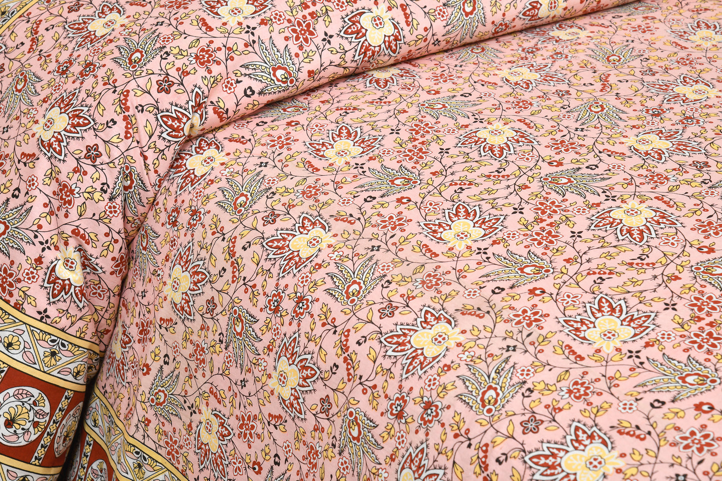 100% Cotton King Size Bedsheet with 2 Pillow Cover