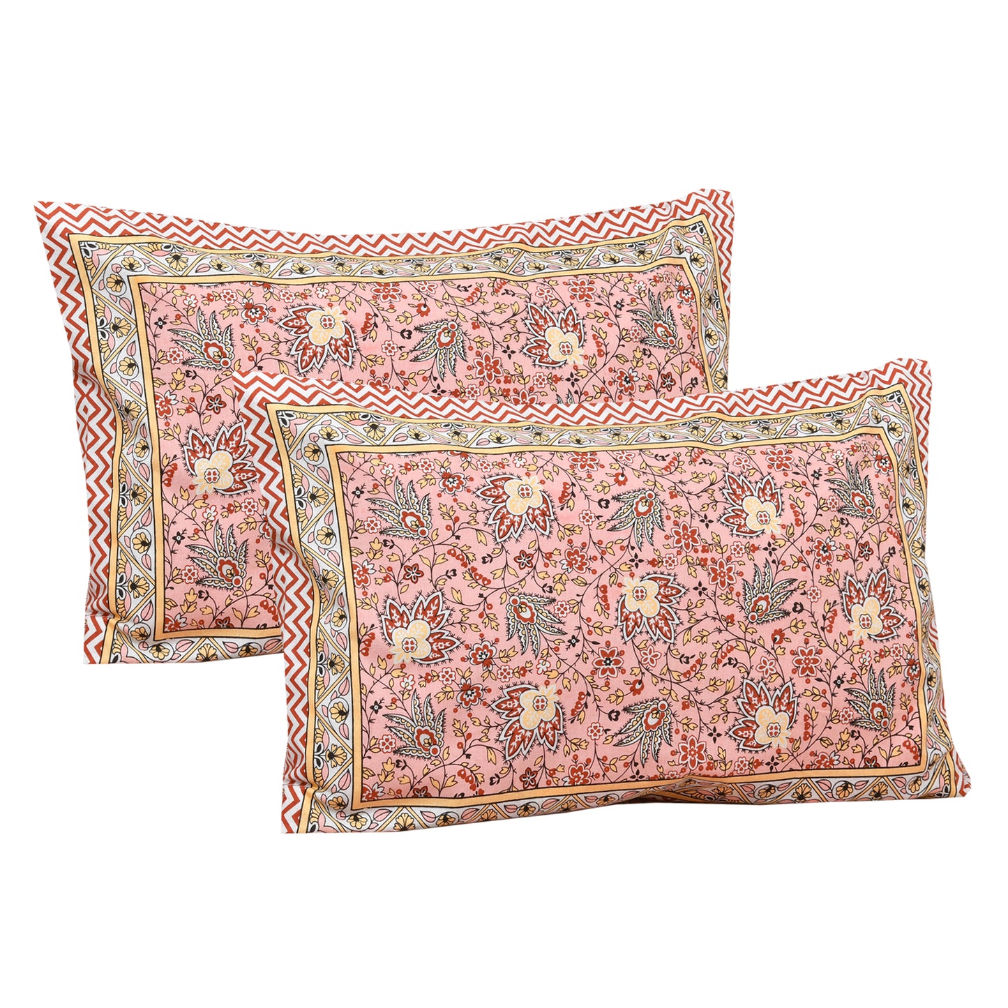 100% Cotton King Size Bedsheet with 2 Pillow Cover