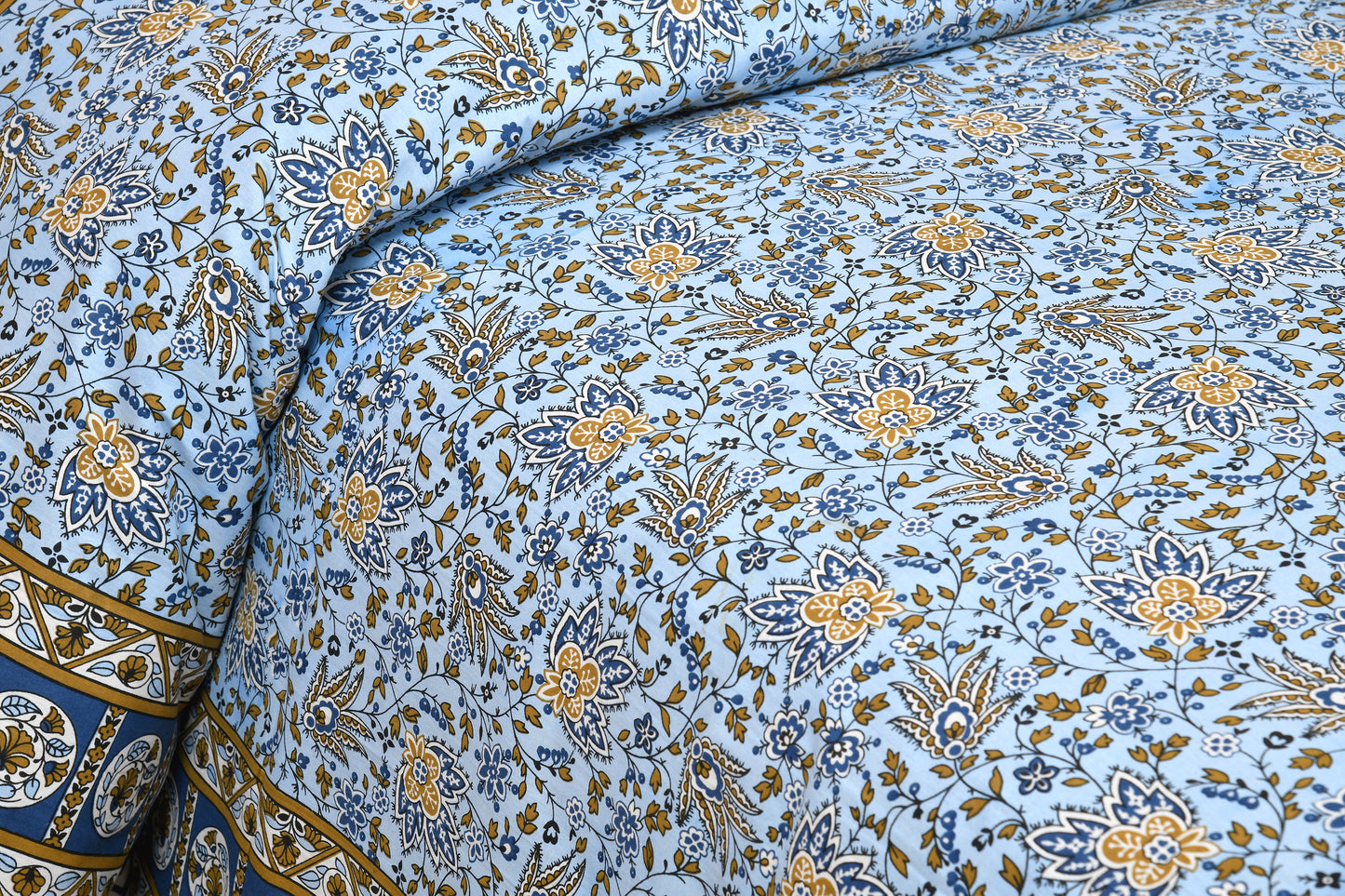 100% Cotton King Size Bedsheet with 2 Pillow Cover