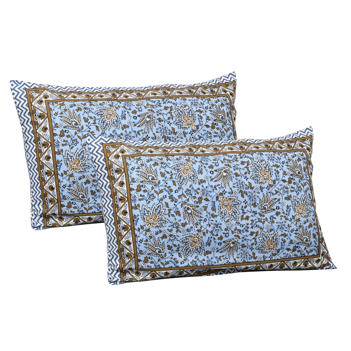 100% Cotton King Size Bedsheet with 2 Pillow Cover