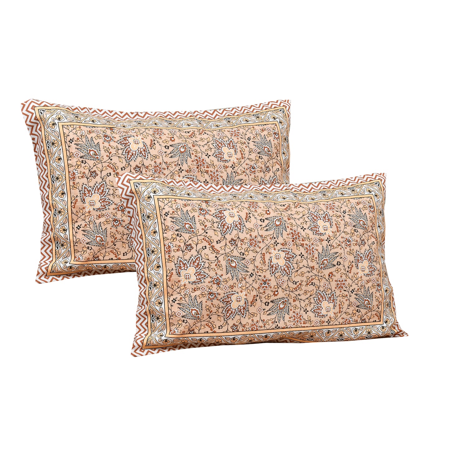 100% Cotton King Size Bedsheet with 2 Pillow Cover
