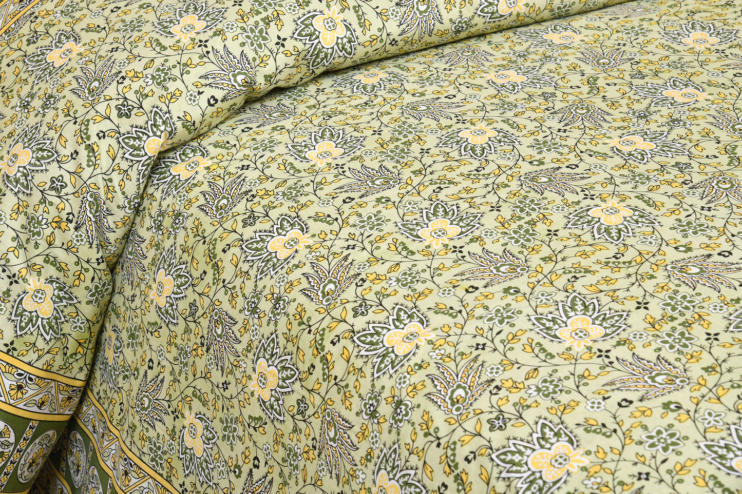 100% Cotton King Size Bedsheet with 2 Pillow Cover