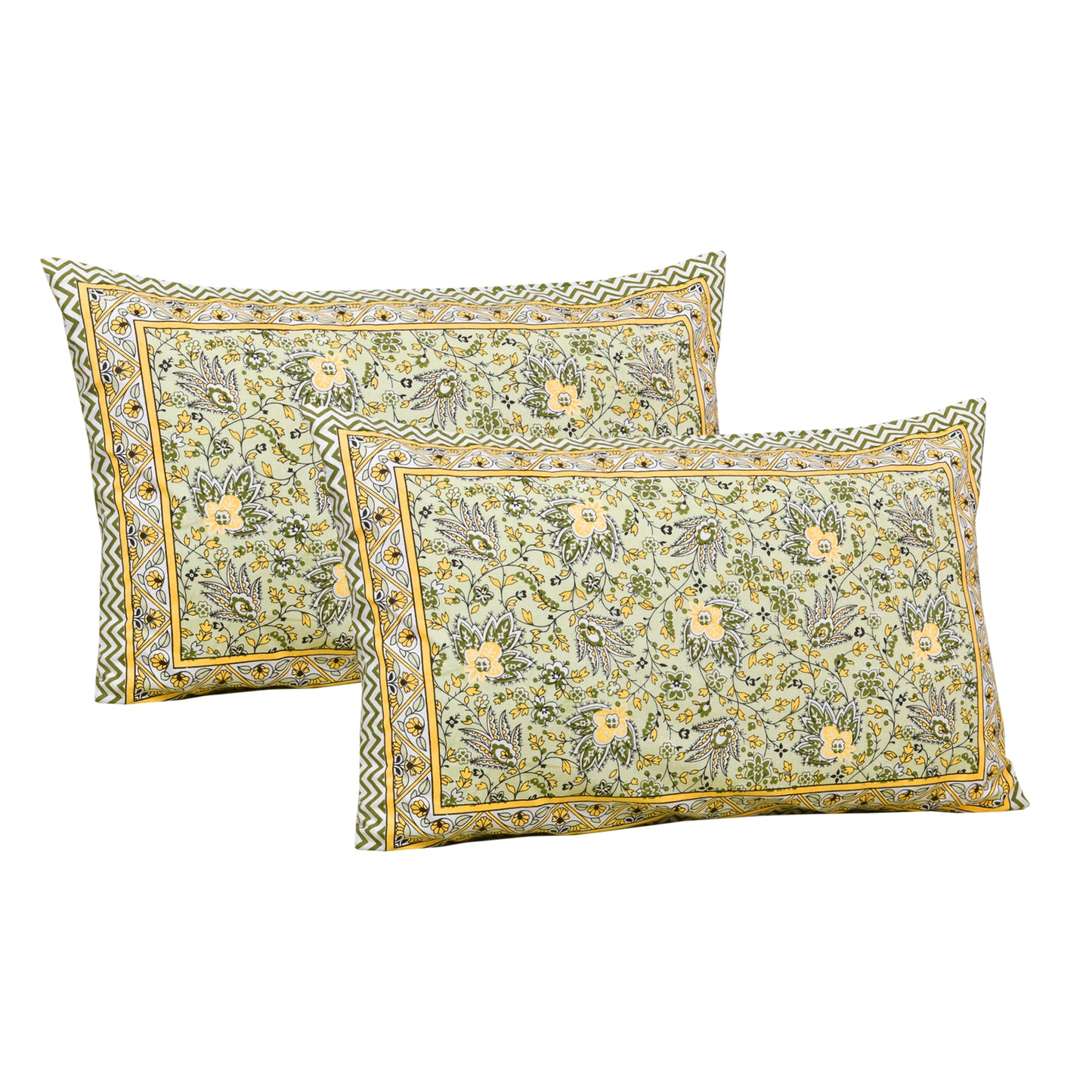 100% Cotton King Size Bedsheet with 2 Pillow Cover