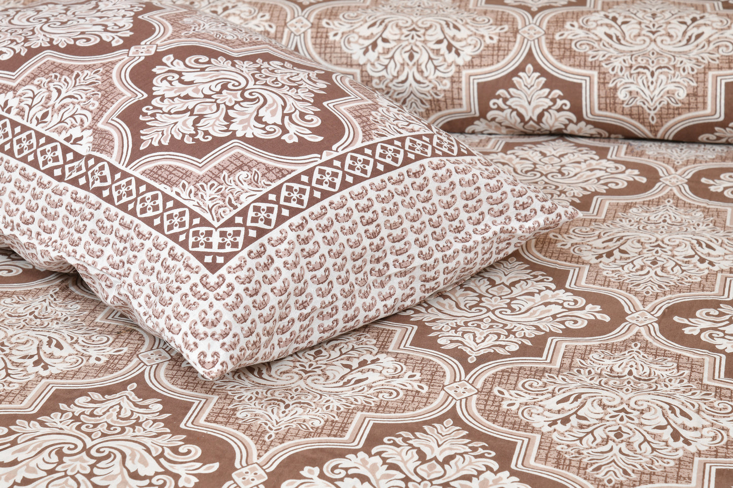 100% Cotton 1 Rajasthani Traditional King Size Bedsheet with 2 Pillow Cover