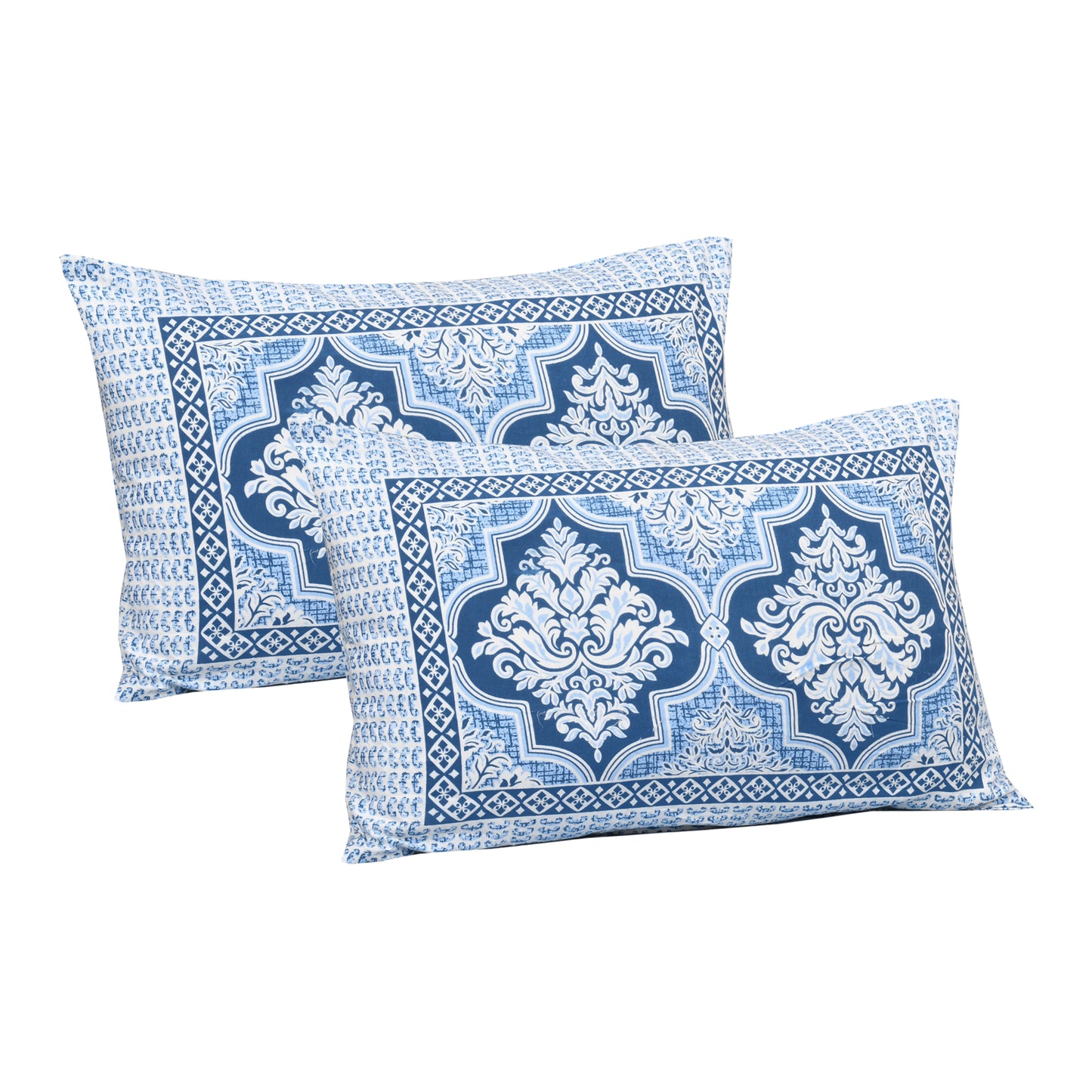 100% Cotton 1 Rajasthani Traditional King Size Bedsheet with 2 Pillow Cover