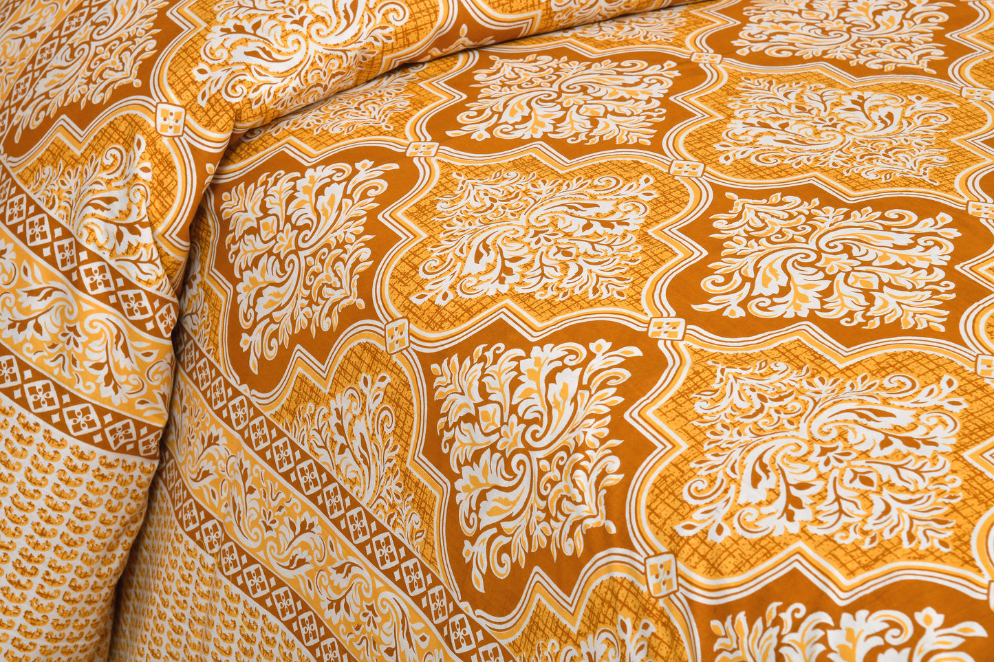 100% Cotton 1 Rajasthani Traditional King Size Bedsheet with 2 Pillow Cover