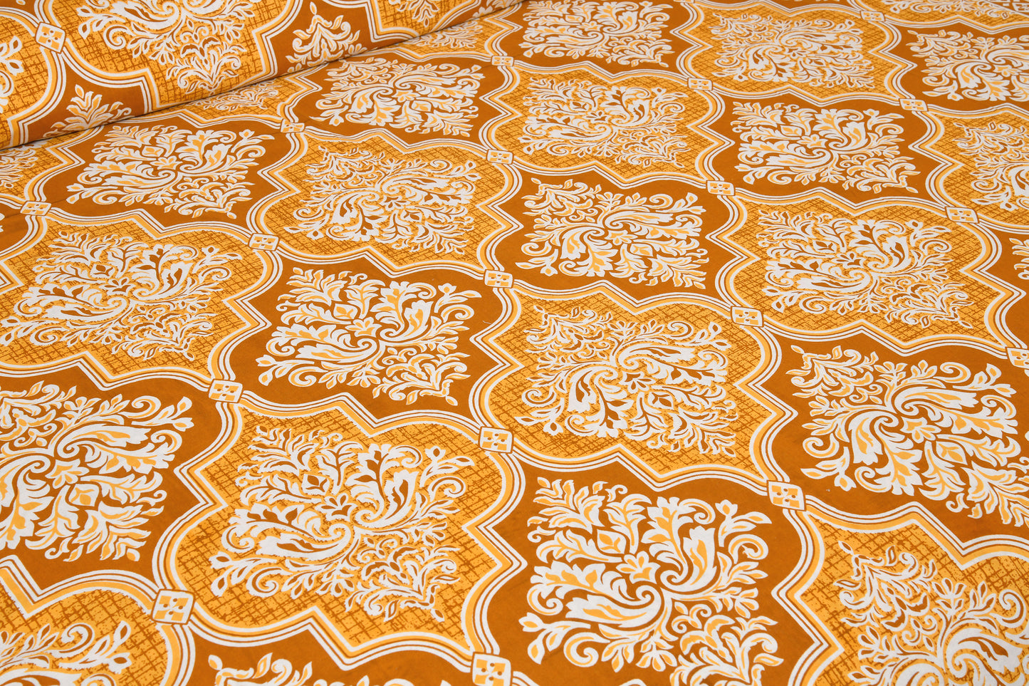 100% Cotton 1 Rajasthani Traditional King Size Bedsheet with 2 Pillow Cover