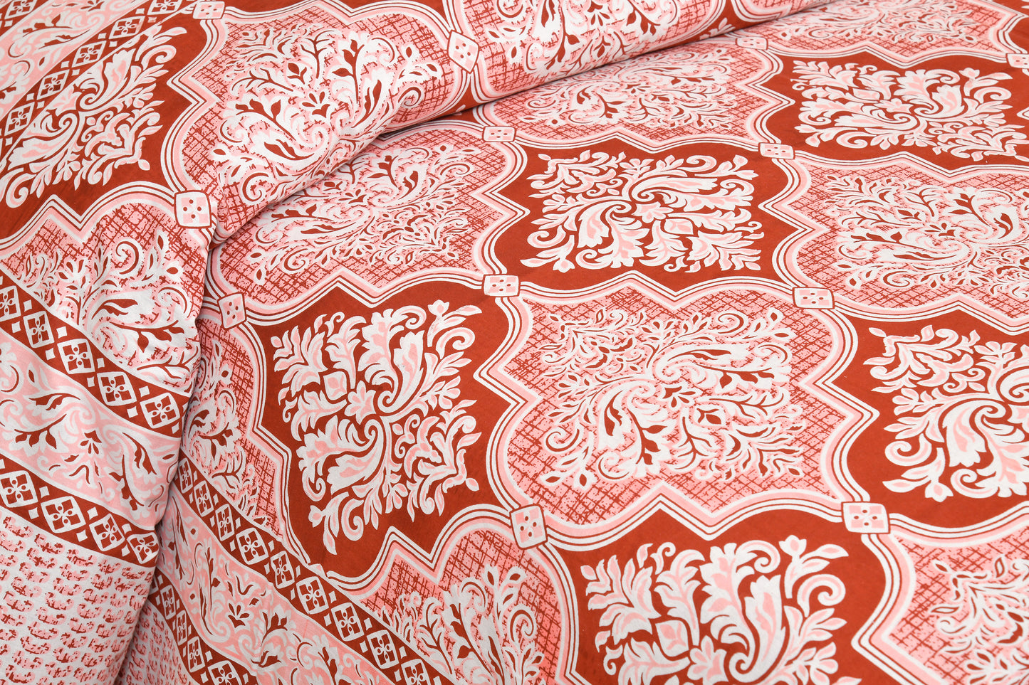 100% Cotton 1 Rajasthani Traditional King Size Bedsheet with 2 Pillow Cover