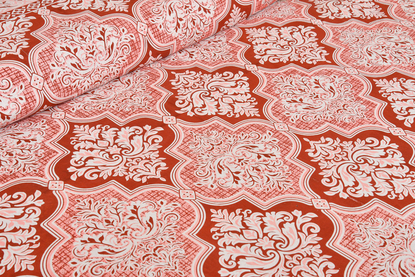 100% Cotton 1 Rajasthani Traditional King Size Bedsheet with 2 Pillow Cover