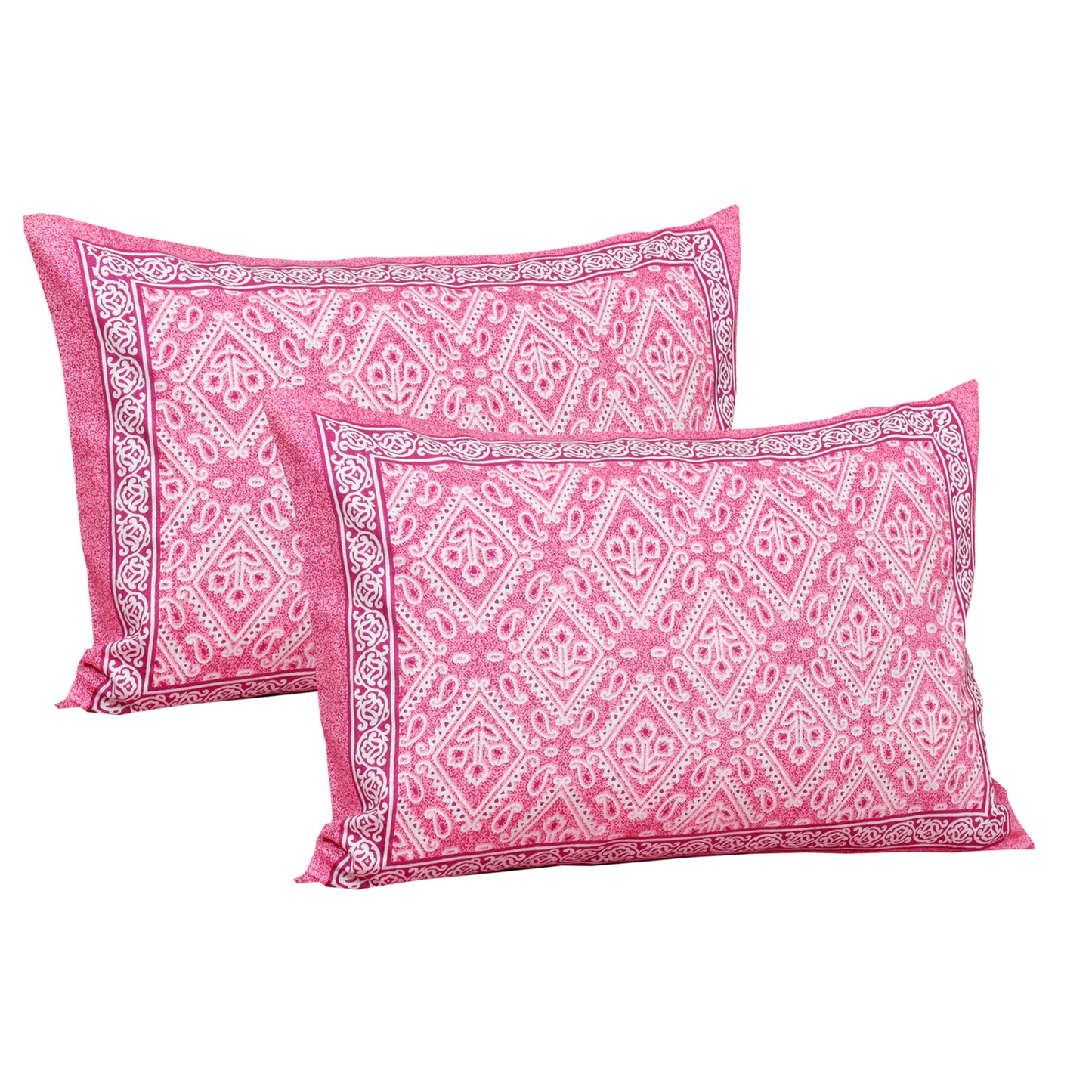 100% Cotton King Size Bedsheet with 2 Pillow Cover