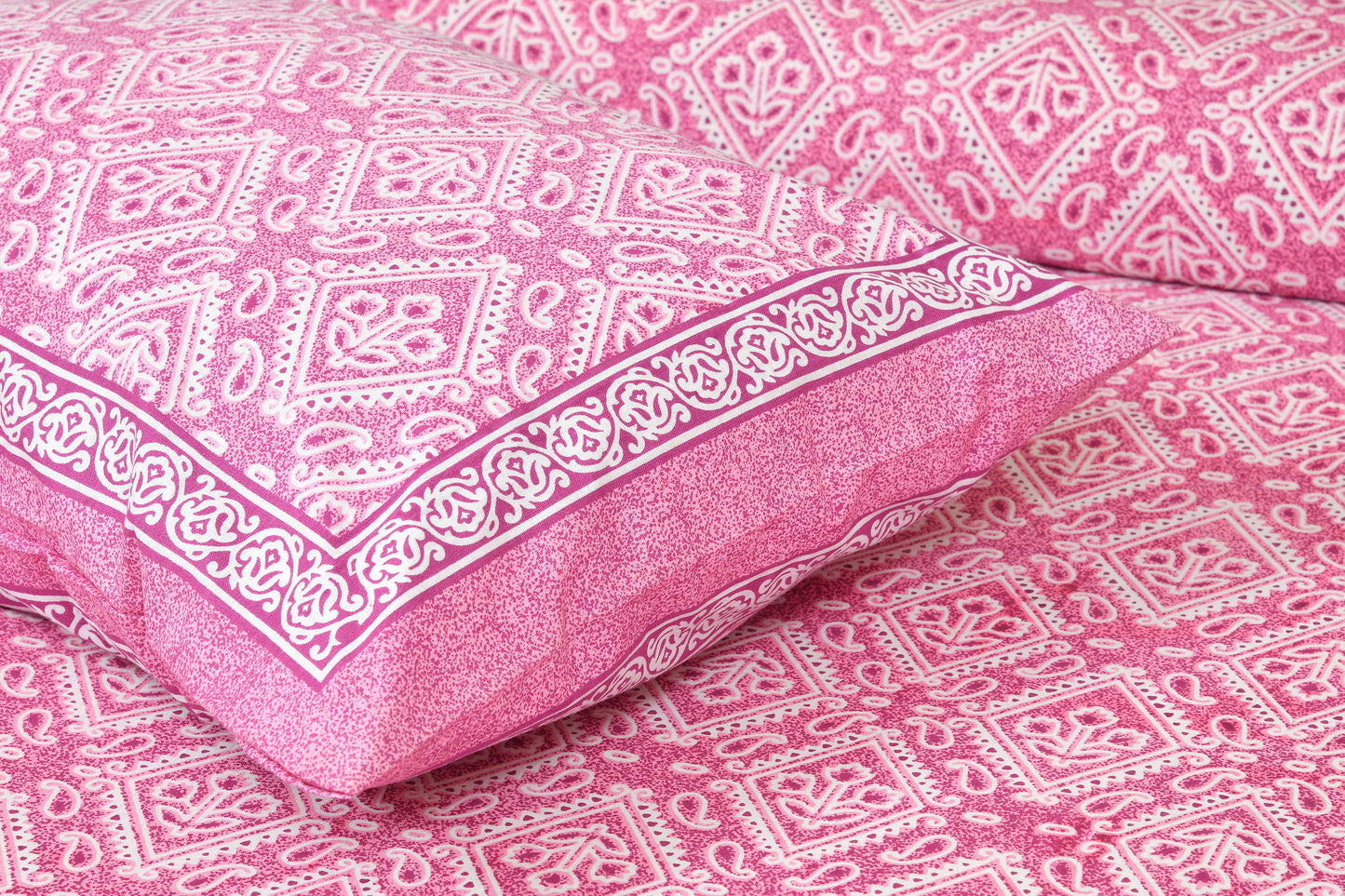 100% Cotton King Size Bedsheet with 2 Pillow Cover