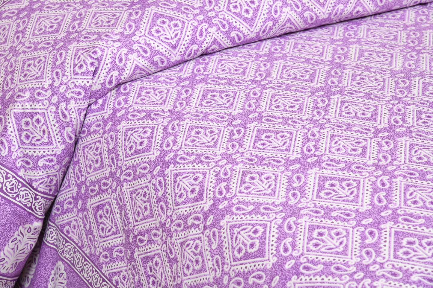 100% Cotton King Size Bedsheet with 2 Pillow Cover