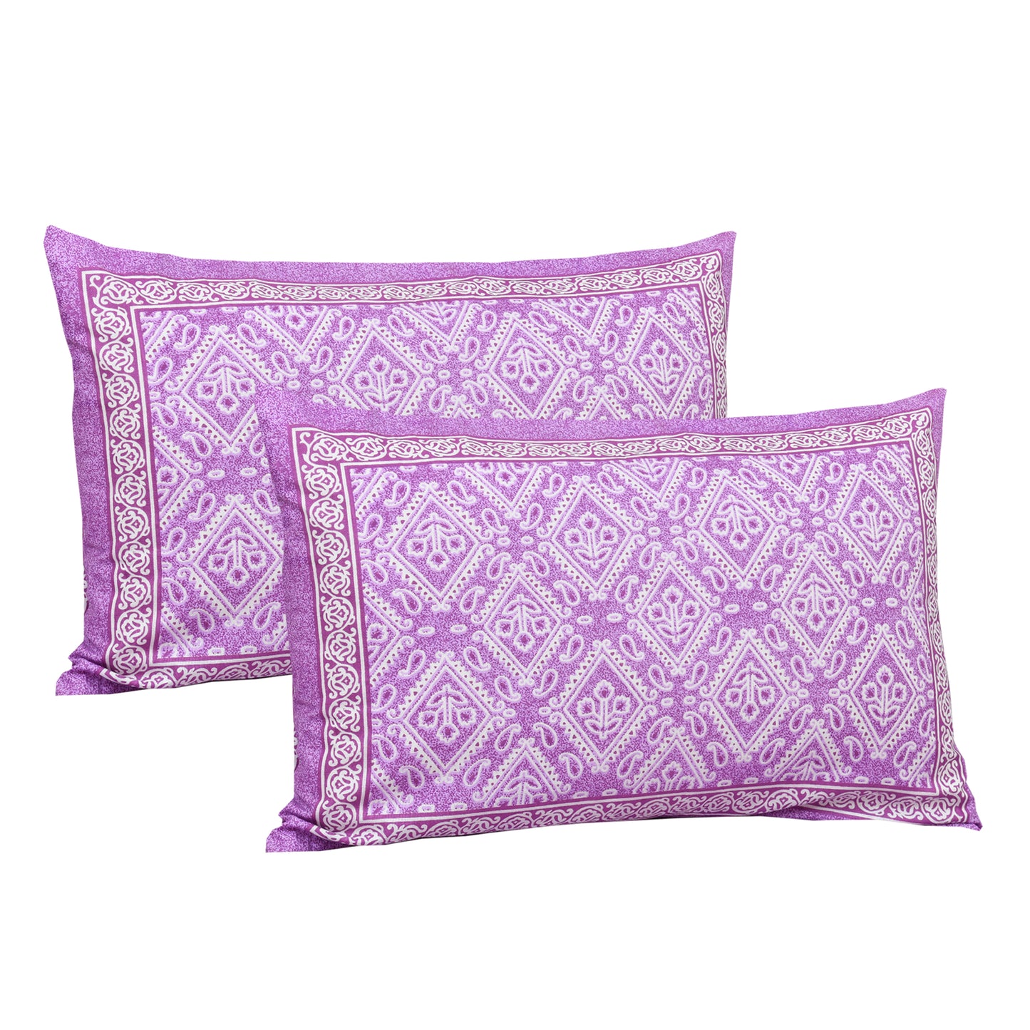 100% Cotton King Size Bedsheet with 2 Pillow Cover