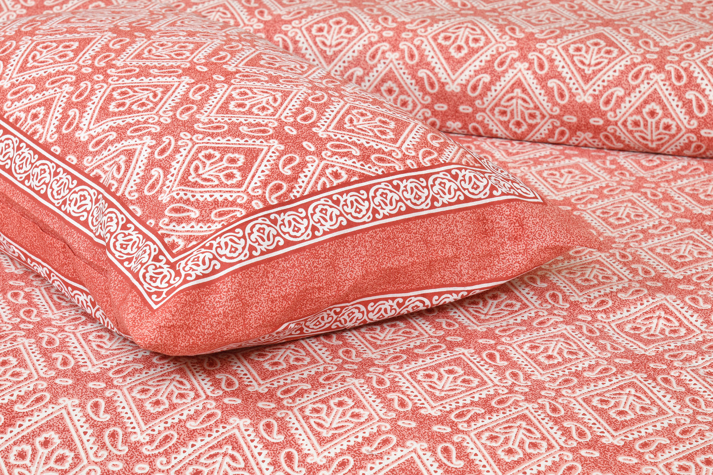 100% Cotton King Size Bedsheet with 2 Pillow Cover