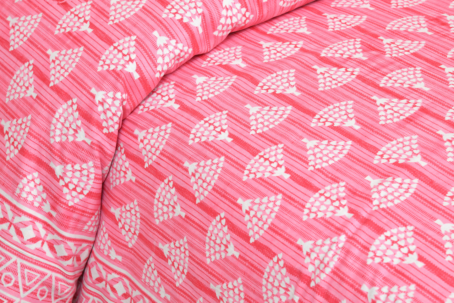 100% Cotton King Size Bedsheet with 2 Pillow Cover