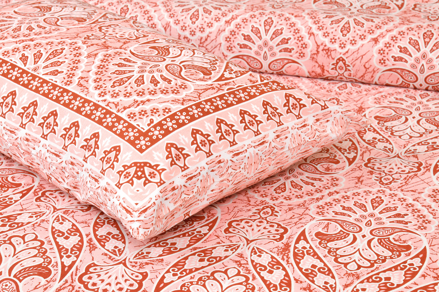 100% Cotton King Size Bedsheet with 2 Pillow Cover