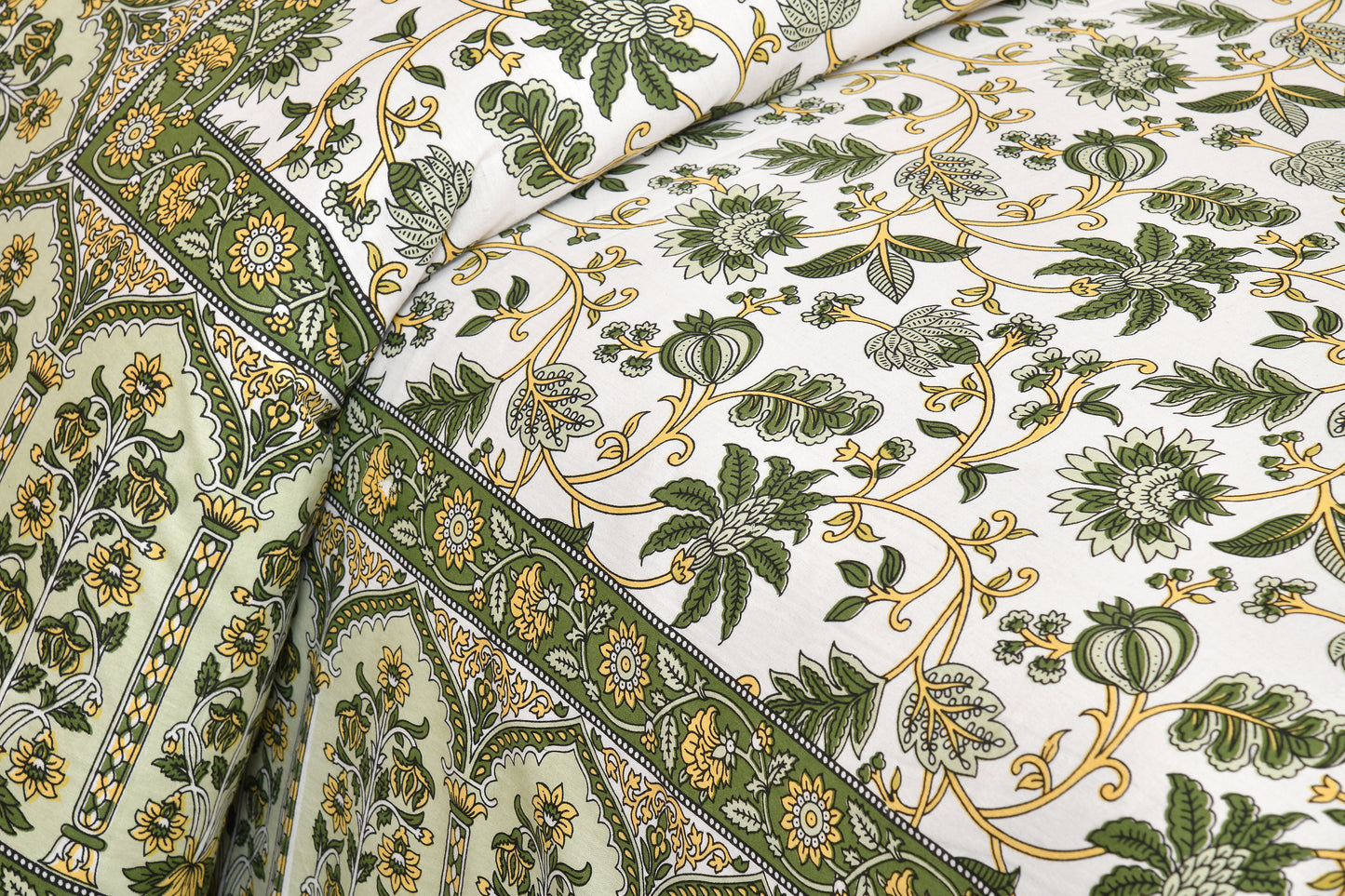 100% Cotton King Size Bedsheet with 2 Pillow Cover