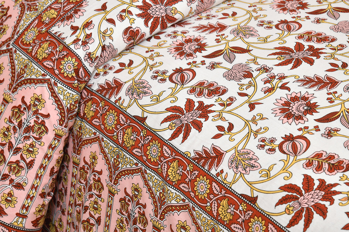 100% Cotton King Size Bedsheet with 2 Pillow Cover