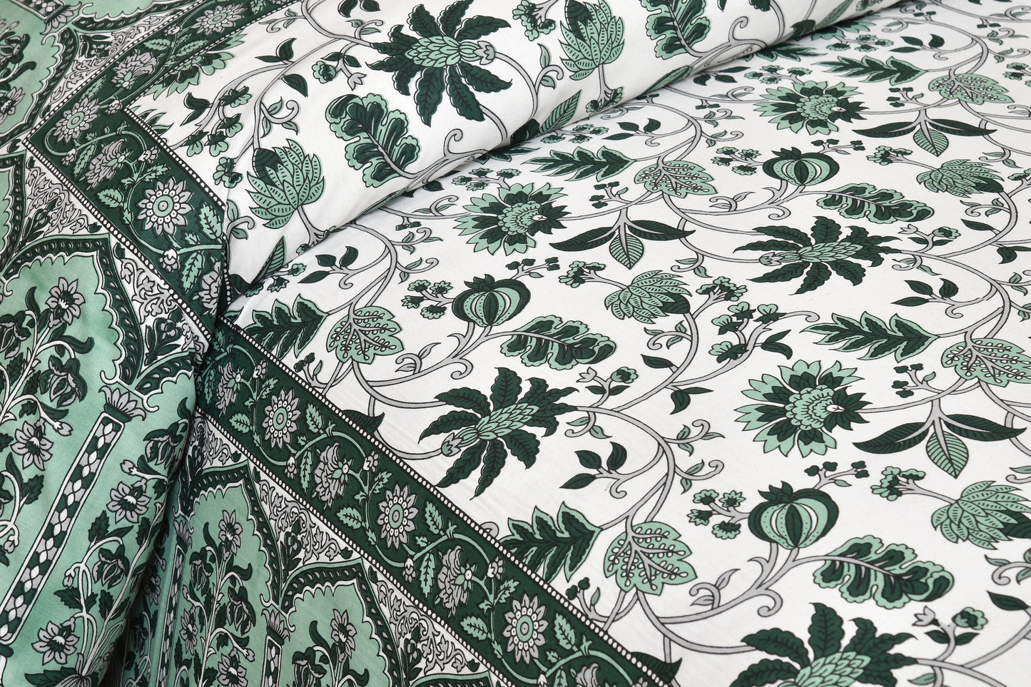 100% Cotton King Size Bedsheet with 2 Pillow Cover