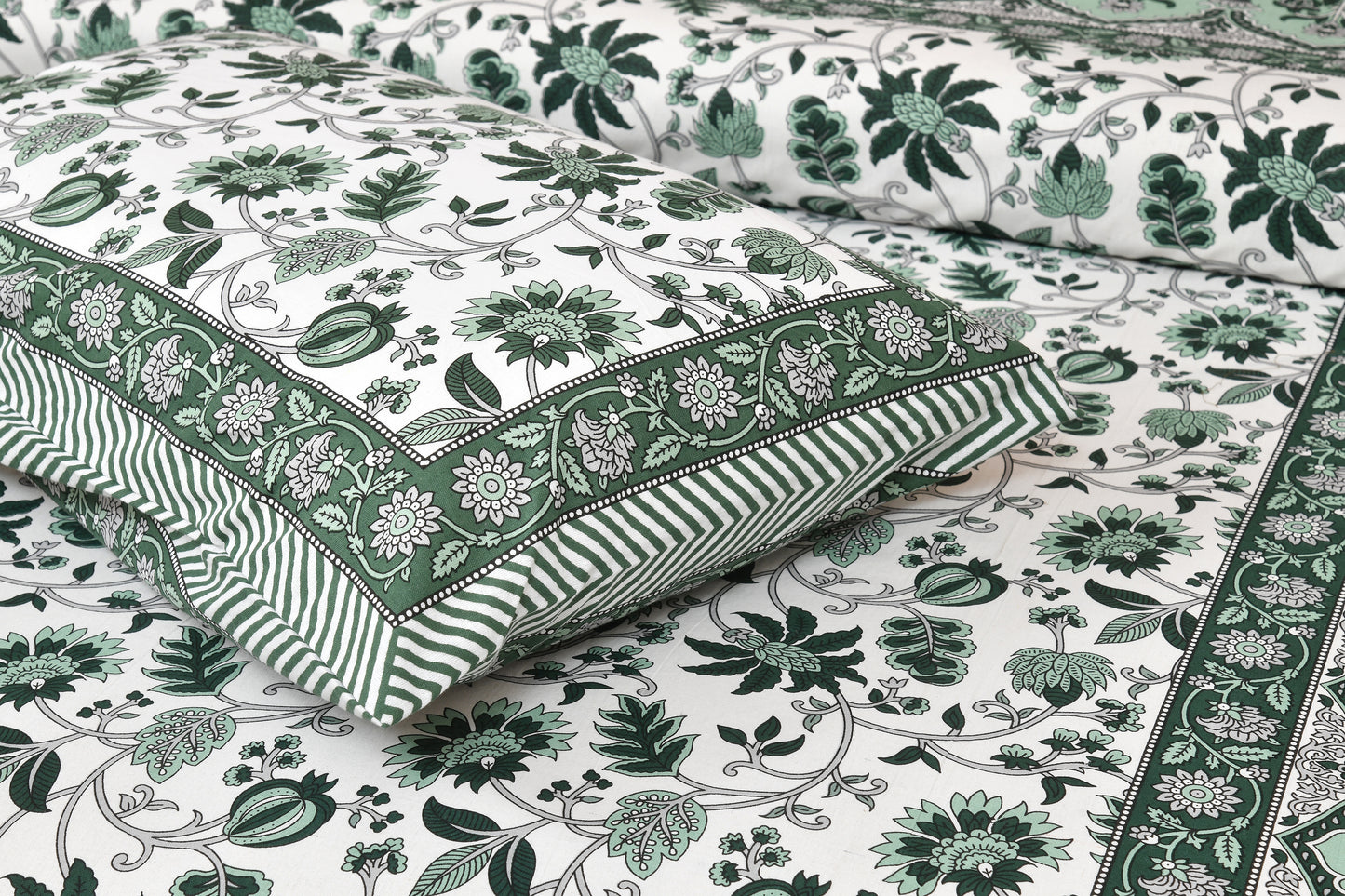 100% Cotton King Size Bedsheet with 2 Pillow Cover