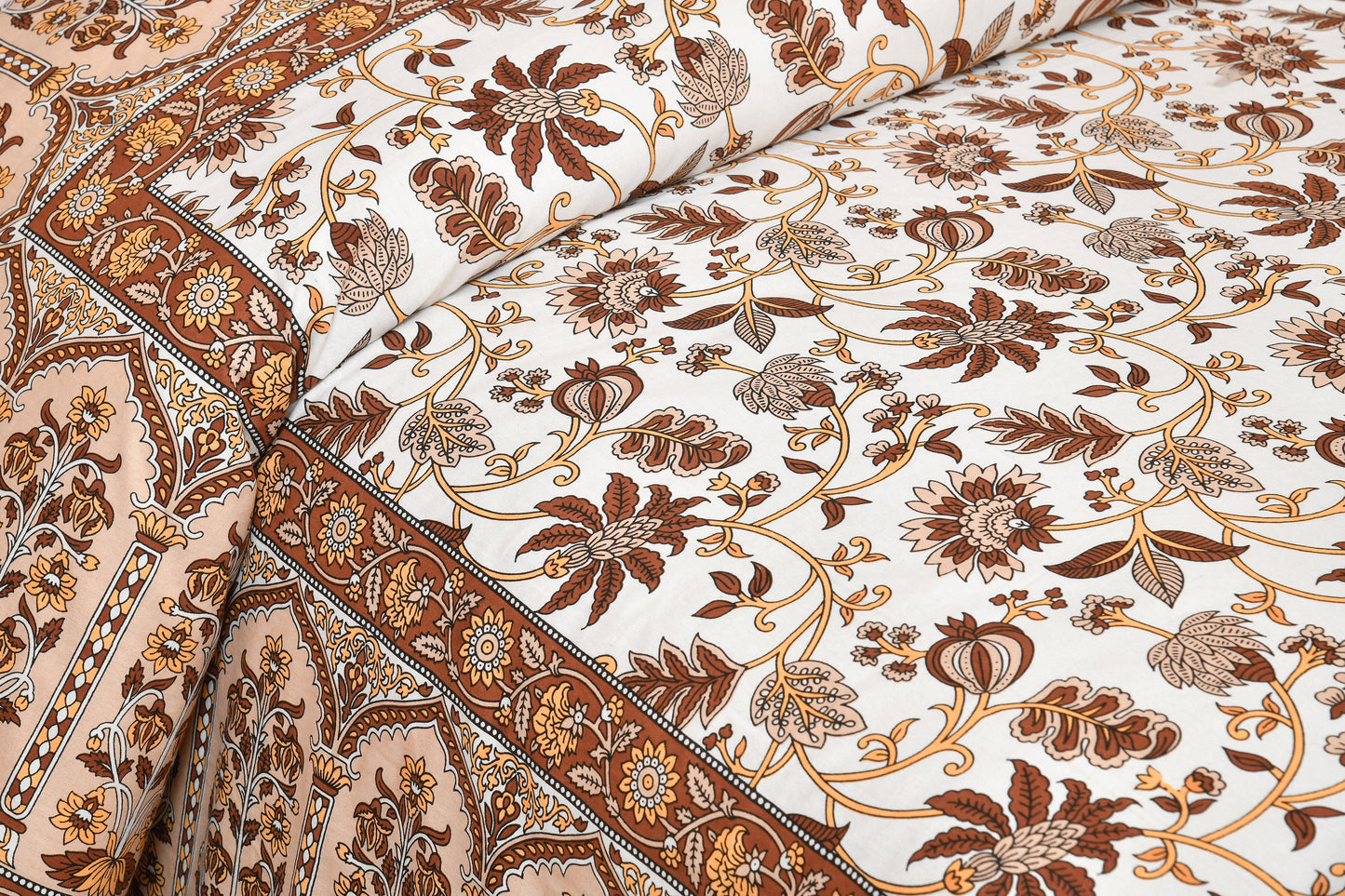 100% Cotton King Size Bedsheet with 2 Pillow Cover