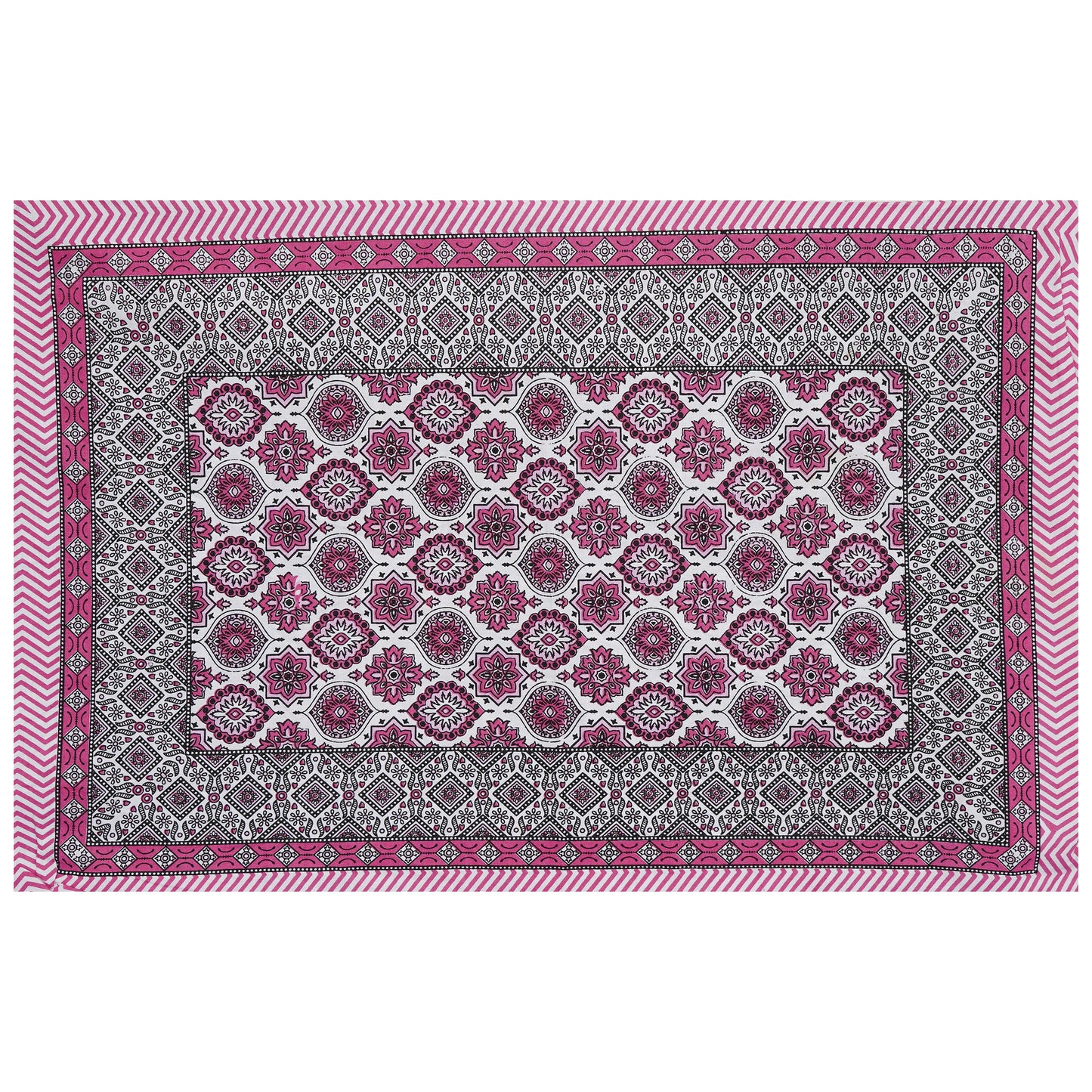 100% Cotton King Size Bedsheet with 2 Pillow Cover