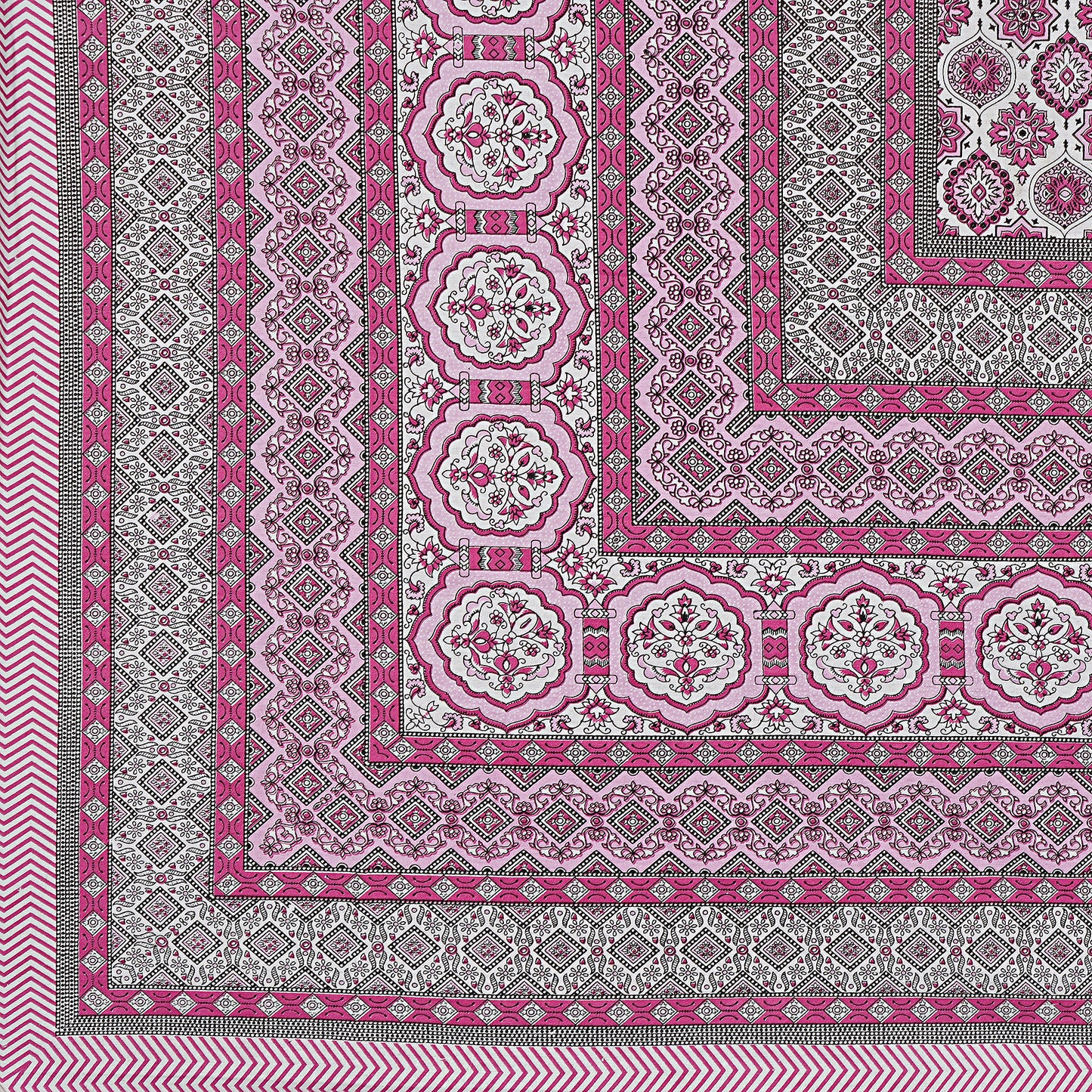100% Cotton King Size Bedsheet with 2 Pillow Cover