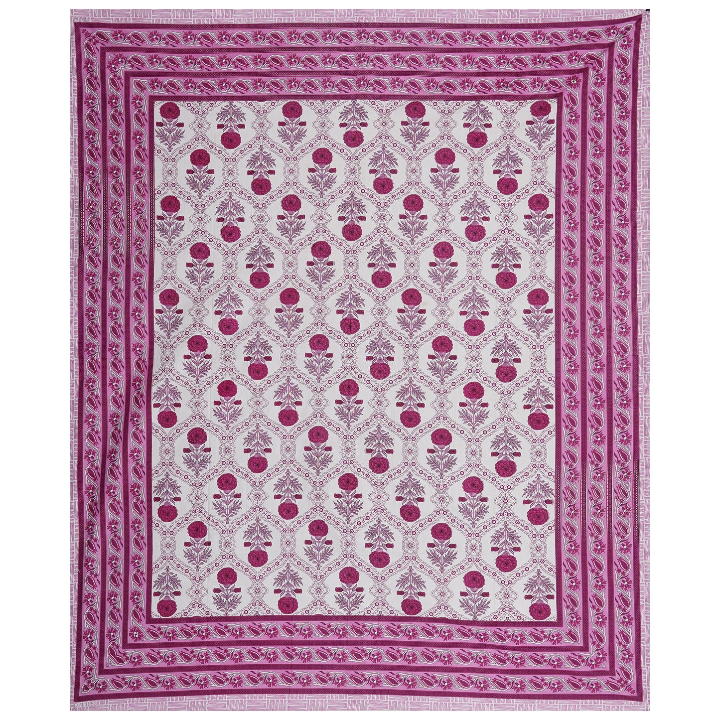100% Cotton King Size Bedsheet with 2 Pillow Cover