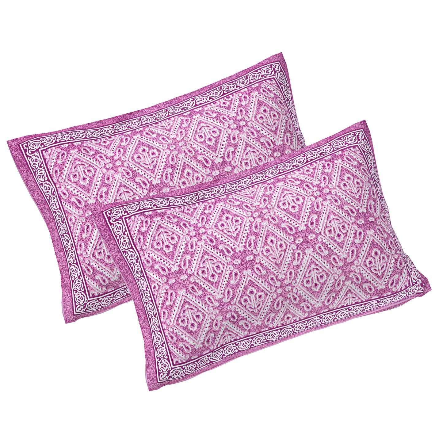 100% Cotton King Size Bedsheet with 2 Pillow Cover