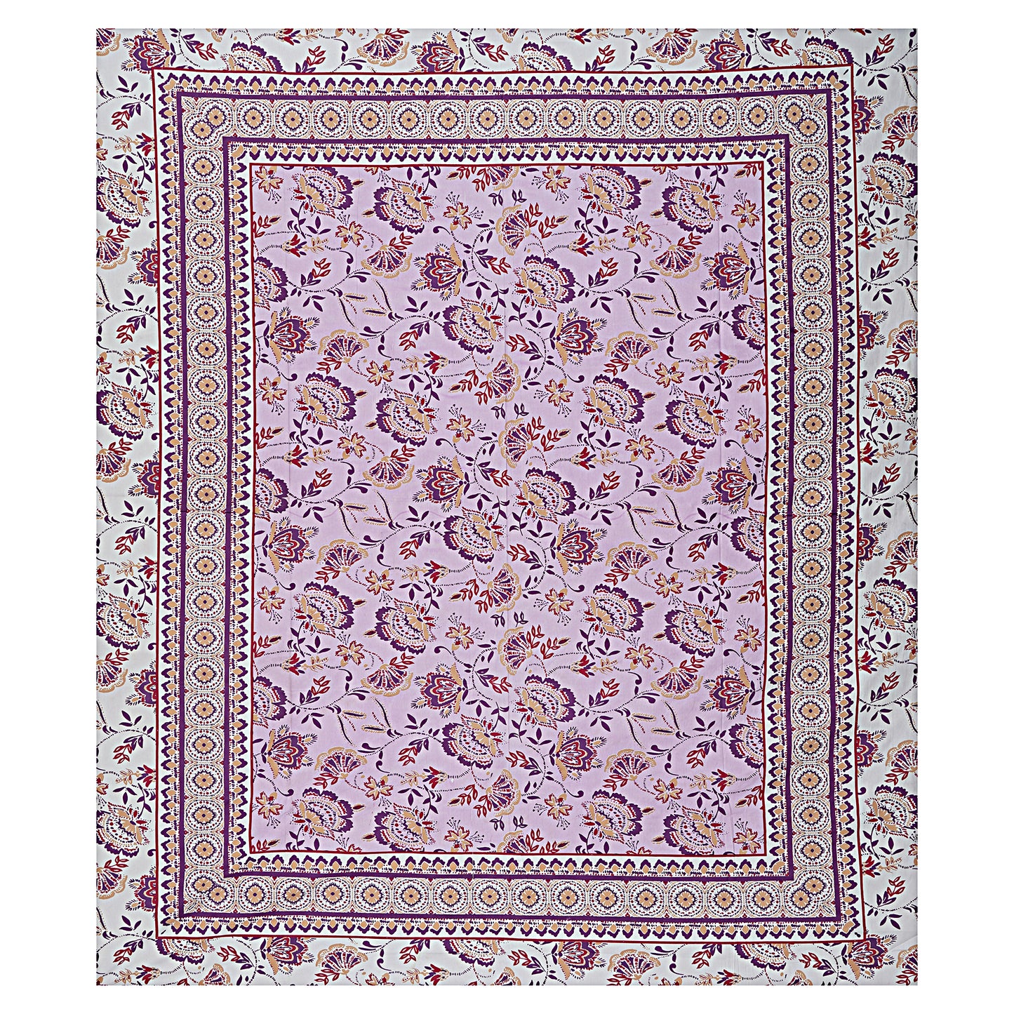 100% Cotton King Size Bedsheet with 2 Pillow Cover