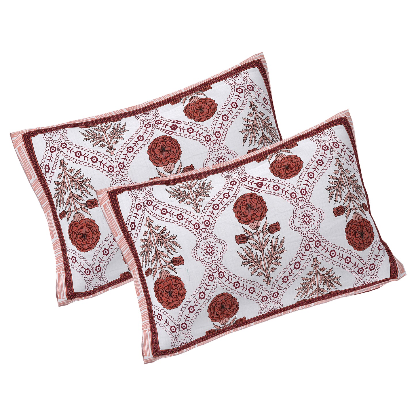100% Cotton King Size Bedsheet with 2 Pillow Cover