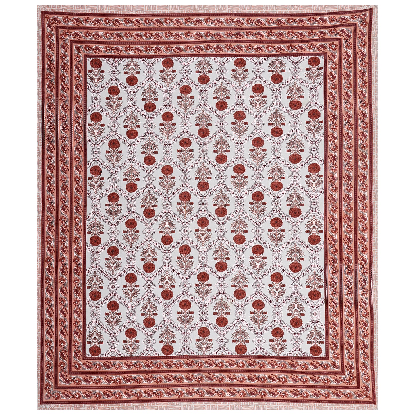100% Cotton King Size Bedsheet with 2 Pillow Cover