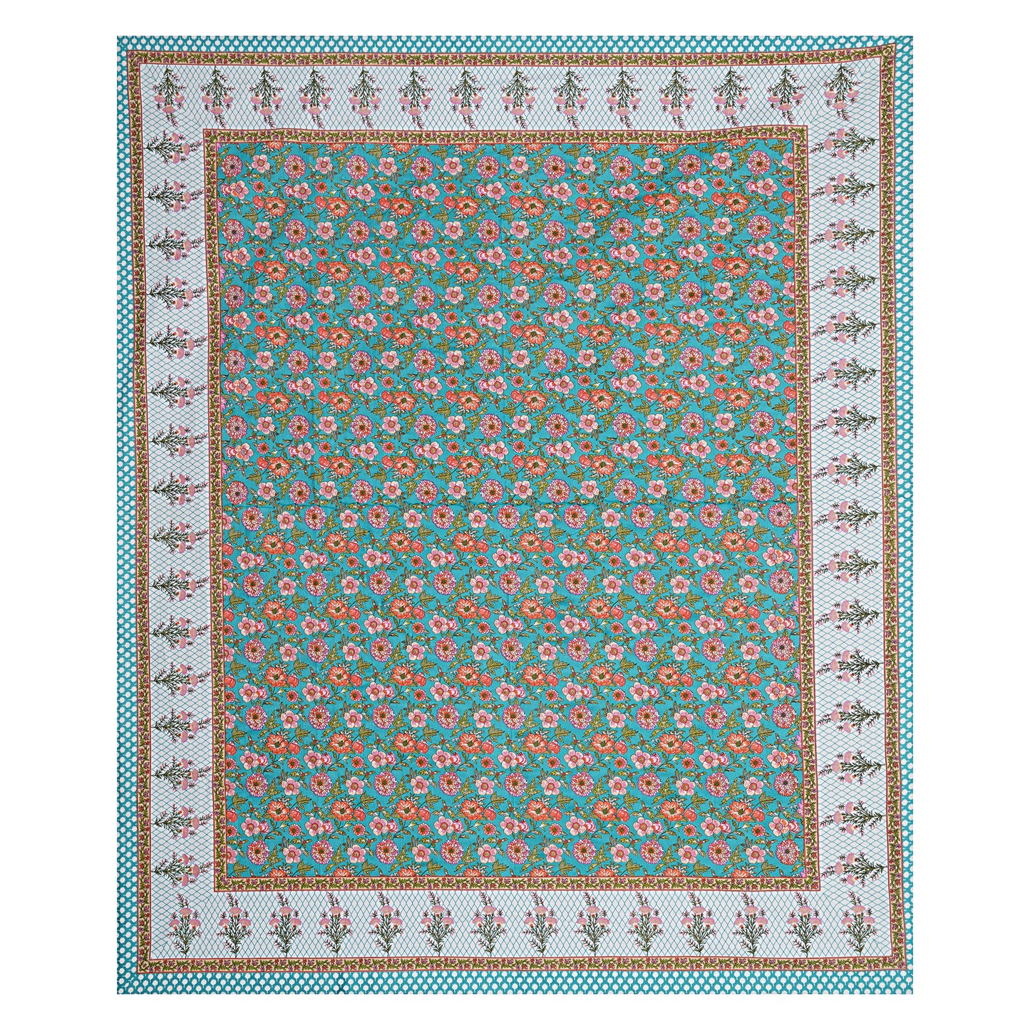 100% Cotton King Size Bedsheet with 2 Pillow Cover