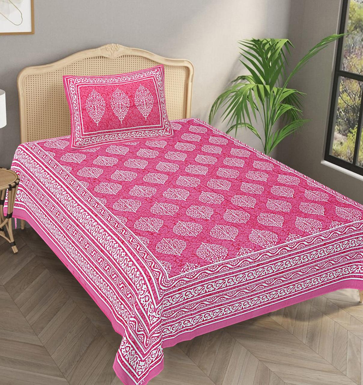 Jaipuri 100% Cotton Single Bedsheet