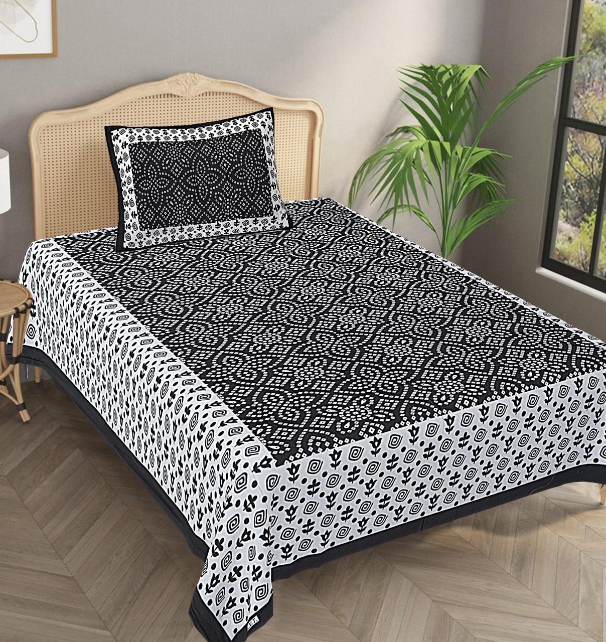 Jaipuri 100% Cotton Single Bedsheet