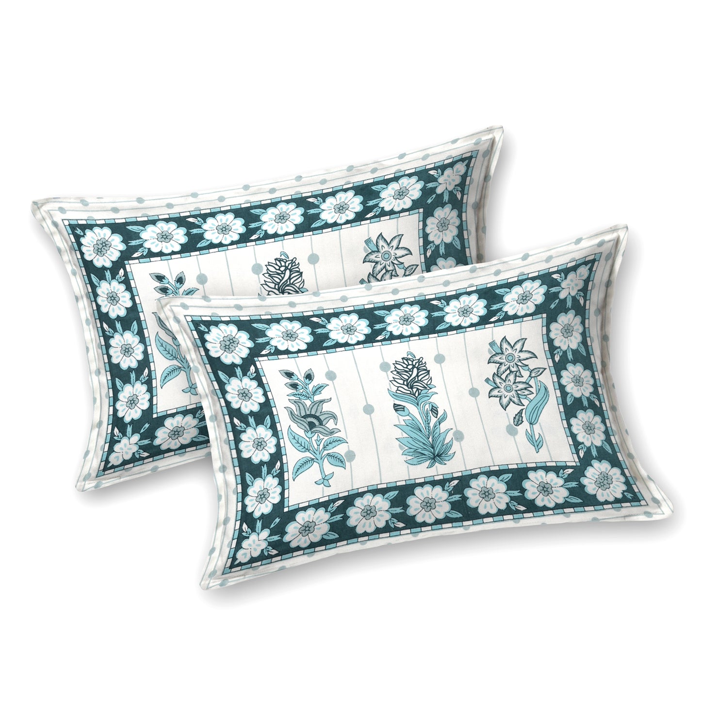 100% Cotton King Size Bedsheet with 2 Pillow Cover Set